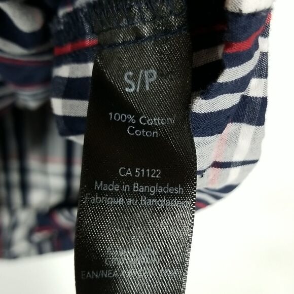 🎁5/$25 George Shirt Men's Small Button Down Long Sleeve Blue Grey Red Plaid - Picture 3 of 6